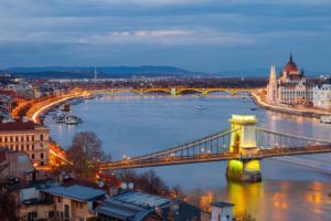 Blue hour in Budapest. Slawek Staszczuk Photography.