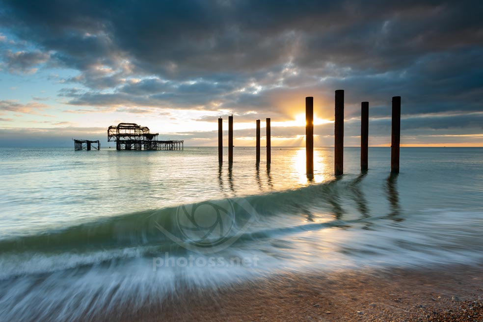 0.5 second exposure of the West Pier at sunset - an example of 'short long exposures'