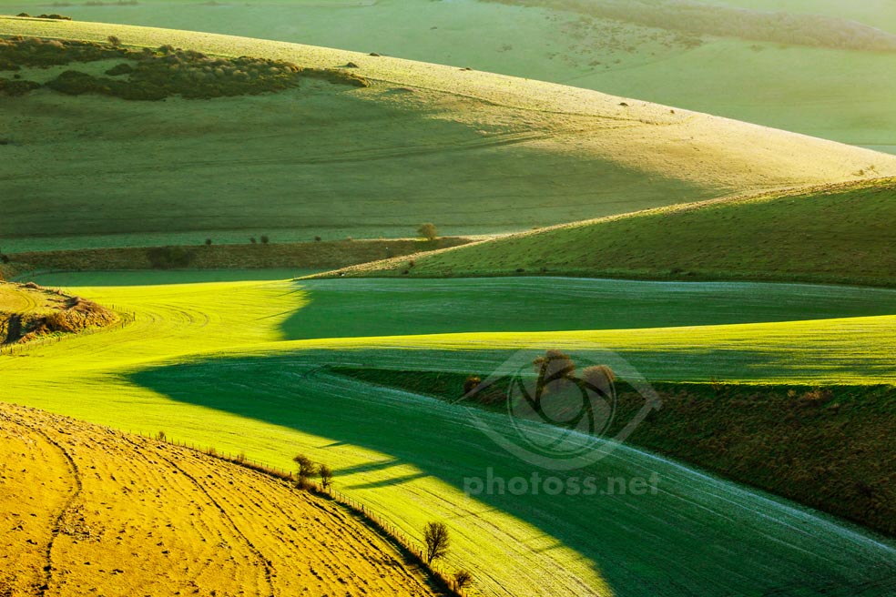 Falmer triangle: South Downs near Brighton