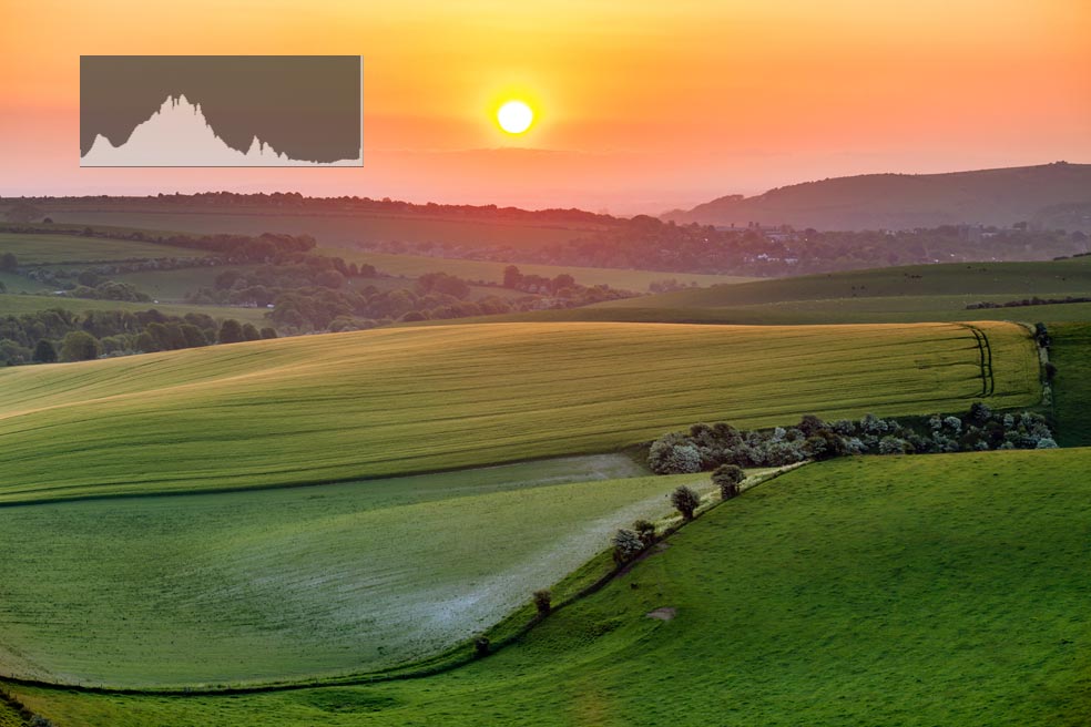 Sunrise on the South Downs.