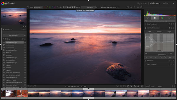 Image editing lessons online - darktable, adobe, affinity