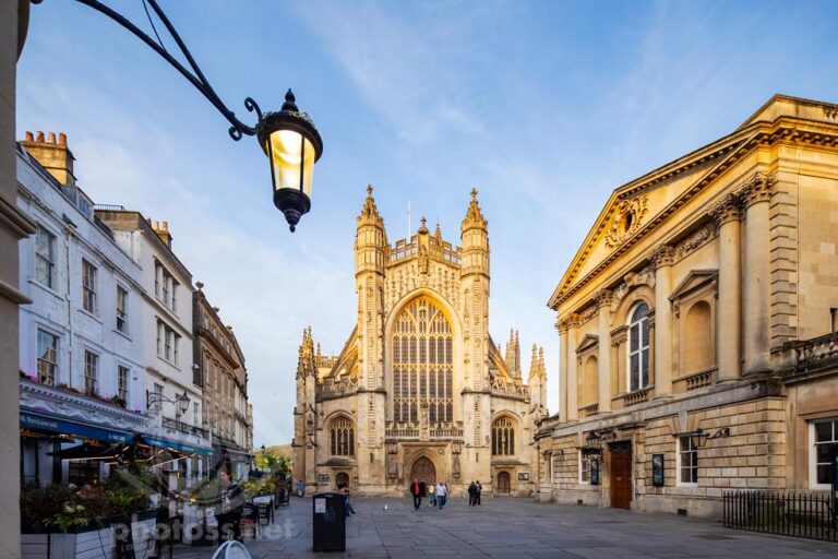 Sunset at Bath Abbey.