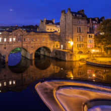 Blue Hour at Pulteney Bridge in Bath. Slawek Staszczuk Photography.