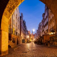 Dawn at St Mary's Gate in Gdansk old town. St Mary's Gate in Gdansk old town. Slawek Staszczuk Photography.