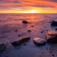 Dawn on Orlowo beach, Gdynia. Slawek Staszczuk Photography.