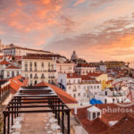 Sunrise in Alfama, Lisbon. Slawek Staszczuk Photography.