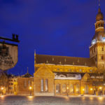 Riga by night. Landscape & Travel Photographer Sussex UK.