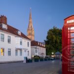 Evening at Choristers Square in Salisbury