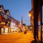 Evening on High Street in Salisbury