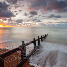 Sunrise on Southwick beach.
