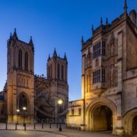 Bristol Cathedral at dawn.