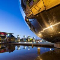 Bristol docklands at dawn.