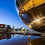 Bristol docklands at dawn.