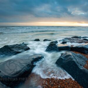 Winter sunset on the Beach in Shoreham-by-Sea
