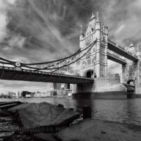 Tower Bridge at low tide