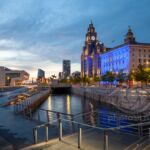 Dusk on Liverpool waterfront
