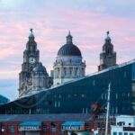Sunset on Liverpool waterfront