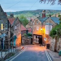 Dawn in Robin Hood's Bay.