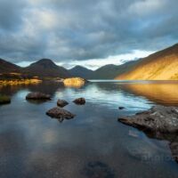 Sunset on Wast Water. Sunset on Wast Water, Lake District National Park.