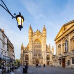 Sunset at Bath Abbey.