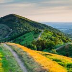 Sunrise in the Malvern Hills, Worcestershire.