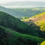Spring morning on the Shropshire hills near Church Stretton.