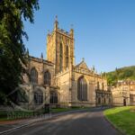Sunrise at the Great Malvern Priory, Worcestershire.