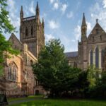 Spring morning at Worcester cathedral.